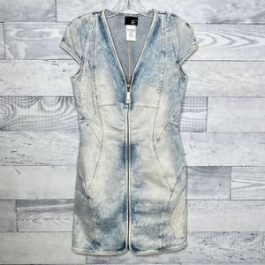 Just Cavalli Acid Wash Denim Dress